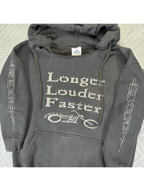 Y2K motorcycle hoodie mens medium